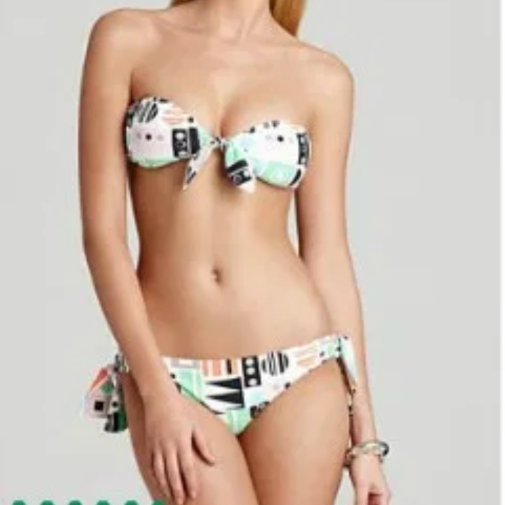DVF x Roxy geometric print bikini bottoms